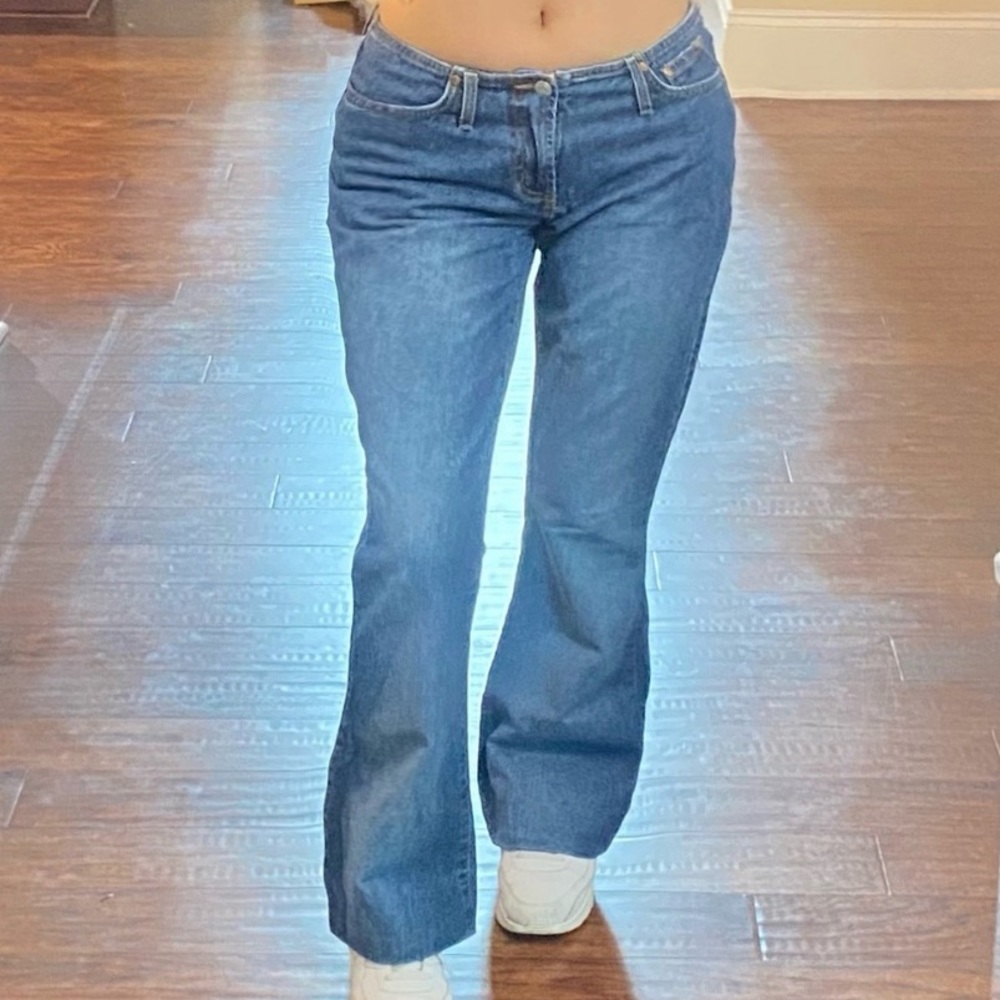 Vintage Paris Blues Wide Leg Flare Low Rise y2k 00s Jeans Medium Wash Sz 3